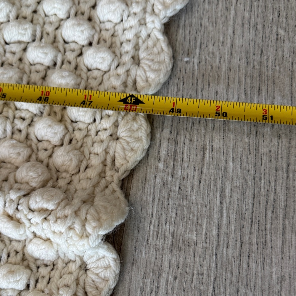 Cream Knitted Blanket - Picture 2 of 7